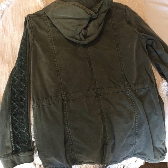 Anthropologie Green Trench Jacket - Picture 2 of 3
